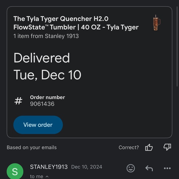 Stanley Tyla Collab Brown and Gold Tumbler with Handle - Picture 4 of 5